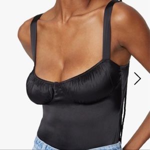 Weworewhat satin bustier bodysuit